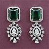 American Diamond Classic Earring with Rhodium Plating