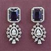 American Diamond Classic Earring with Rhodium Plating