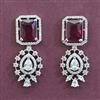American Diamond Classic Earring with Rhodium Plating