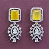 American Diamond Classic Earring with Rhodium Plating