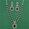 American Diamond Layered Necklace with 2 Tone Plating