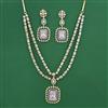 American Diamond Layered Necklace with 2 Tone Plating