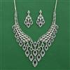 American Diamond Classic Necklace with Rhodium Plating