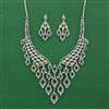 American Diamond Classic Necklace with Rhodium Plating