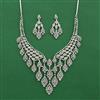 American Diamond Classic Necklace with Rhodium Plating