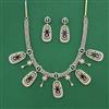 American Diamond Classic Necklace with 2 Tone Plating