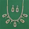 American Diamond Classic Necklace with 2 Tone Plating