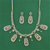 American Diamond Classic Necklace with 2 Tone Plating