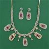 American Diamond Classic Necklace with 2 Tone Plating