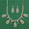 American Diamond Classic Necklace with 2 Tone Plating