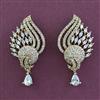 American Diamond Classic Earring with Rhodium Plating 2 Tone Plating Mehndi Plating