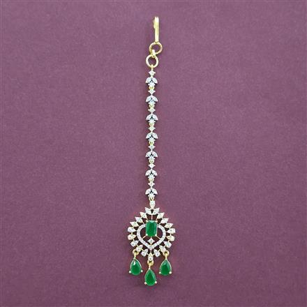 American Diamond Classic Tikka with 2 Tone Plating