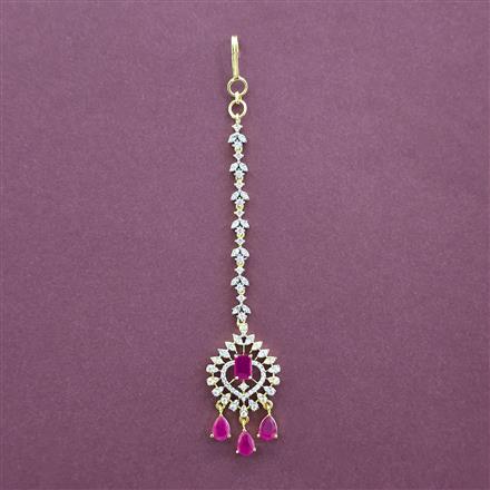 American Diamond Classic Tikka with 2 Tone Plating