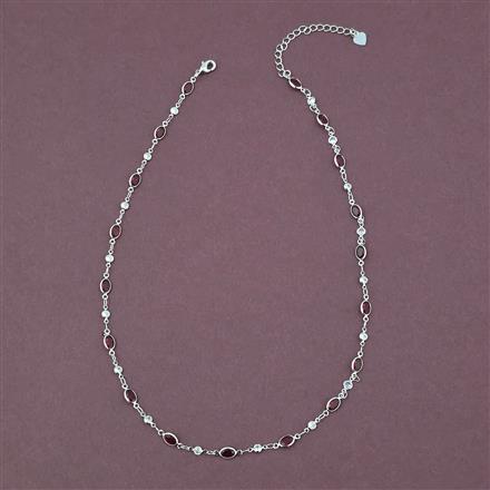 American Diamond Delicate Chain with Rhodium Plating