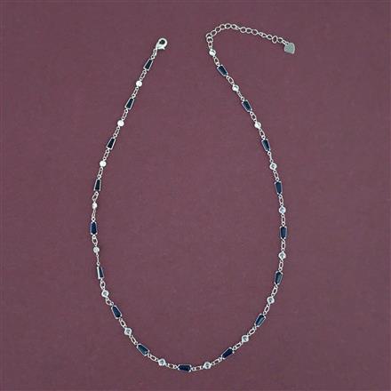American Diamond Delicate Chain with Rhodium Plating