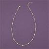 American Diamond Delicate Chain with Rhodium Plating Gold Plating
