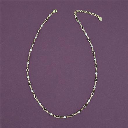 American Diamond Delicate Chain with Gold Plating