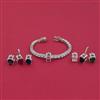 American Diamond Openable Bracelet with Rhodium Plating 2 Tone Plating