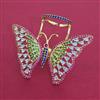 American Diamond Birds Ring with 2 Tone Plating
