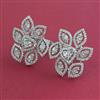 American Diamond Adjustable Ring with Rhodium Plating 2 Tone Plating Mehndi Plating