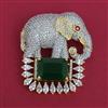 American Diamond Classic Brooch with 2 Tone Plating