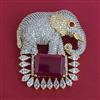 American Diamond Classic Brooch with 2 Tone Plating