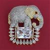 American Diamond Classic Brooch with 2 Tone Plating