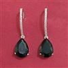 American Diamond Short Earring with Rhodium Plating