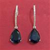 American Diamond Short Earring with Rhodium Plating