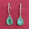 American Diamond Short Earring with Rhodium Plating