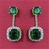 American Diamond Classic Earring with Rhodium Plating