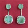 American Diamond Classic Earring with Rhodium Plating