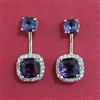 American Diamond Classic Earring with Rhodium Plating