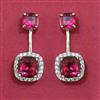 American Diamond Classic Earring with Rhodium Plating