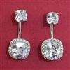 American Diamond Classic Earring with Rhodium Plating