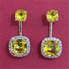 American Diamond Classic Earring with Rhodium Plating