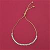 American Diamond Adjustable Bracelet with Rhodium Plating 2 Tone Plating