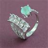 American Diamond Adjustable Ring With Rhodium Plating