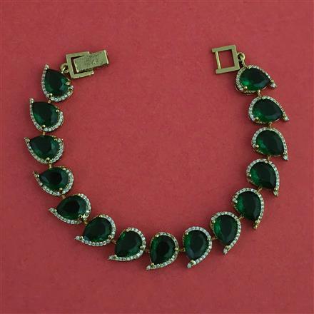 American Diamond Classic Bracelet With Mehndi Plating