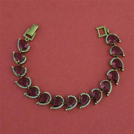 American Diamond Classic Bracelet With Mehndi Plating