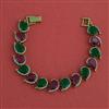 American Diamond Classic Bracelet With Mehndi Plating
