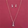 American Diamond Classic Pendant Set with Carat Plating