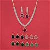 American Diamond Changeable Necklace with 2 Tone Plating