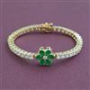 American Diamond Classic Bracelet with Gold Plating