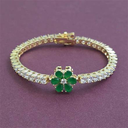 American Diamond Classic Bracelet with Gold Plating