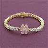 American Diamond Classic Bracelet with Gold Plating