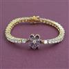 American Diamond Classic Bracelet with Gold Plating