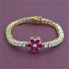American Diamond Classic Bracelet with Gold Plating