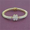 American Diamond Classic Bracelet with Gold Plating
