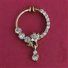 American Diamond Classic Nose Ring with Rhodium Plating 2 Tone Plating Mehndi Plating
